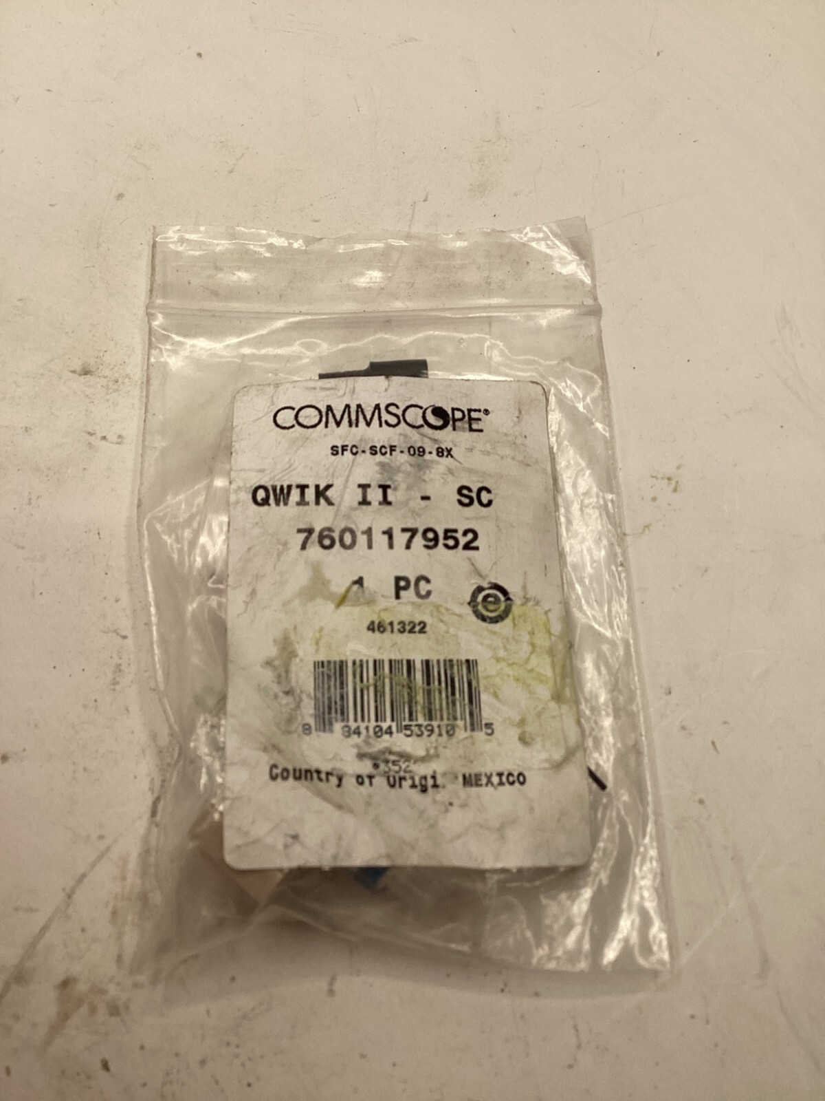 Commscope QWIK II SC Fiber Optic Connector SFC-SCF-09-8X 760117952