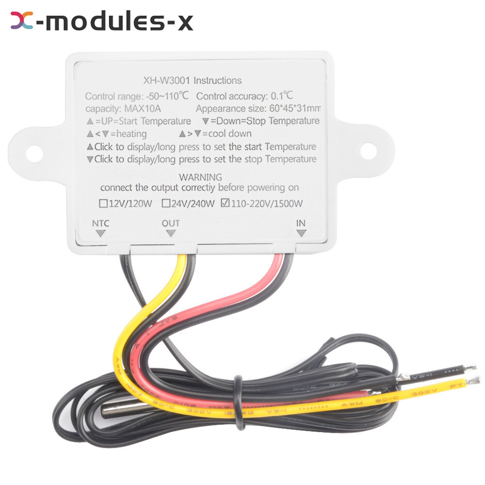 W3001 AC 220V 10A LED Digital Temperature Controller Thermostat Control Switch