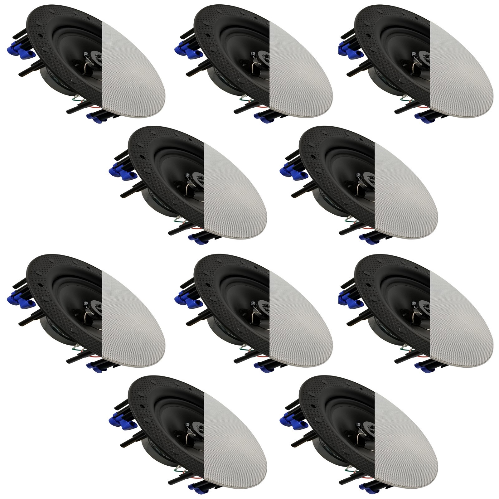 10 Pack - TDX 8" 2-Way Ceiling Wall Home Theater Speaker Flush Mount White New