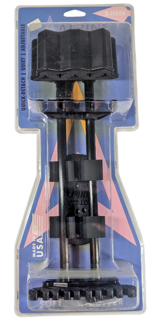 Alpine Archery Soft Loc 5 Arrow Quiver Black New 1601143