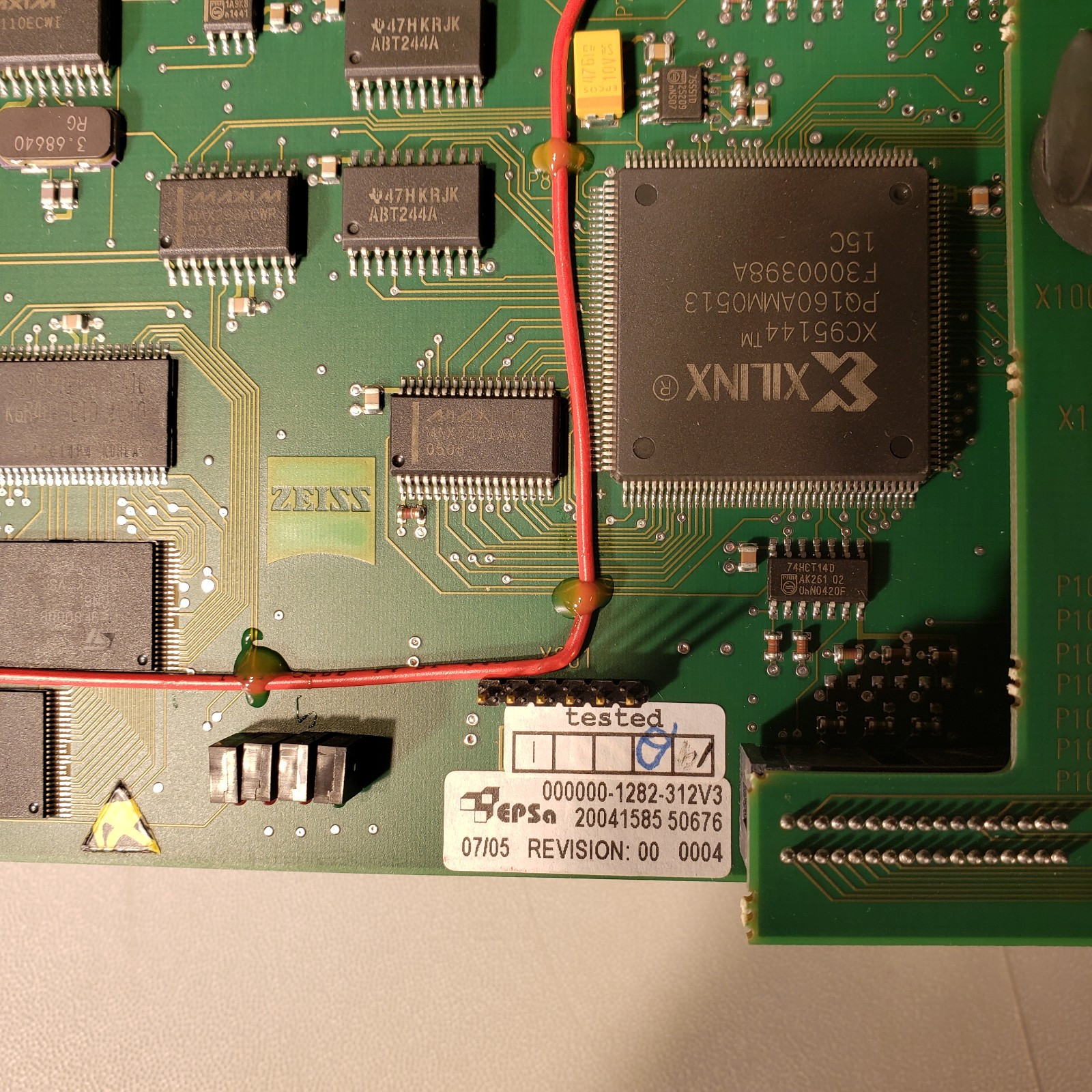 Zeiss Laser Plug-In Module Control Card Lemo EXJ.0B Connector Xilinx XC95144
