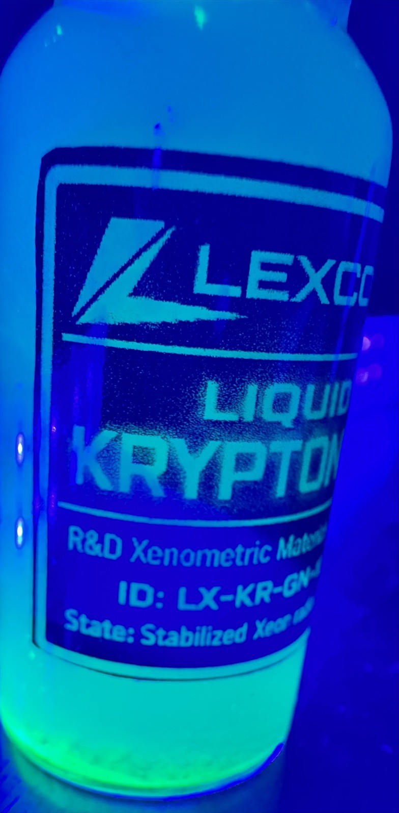 Glowing Liquid Kryptonite 10ml Prop vial by LexCorp