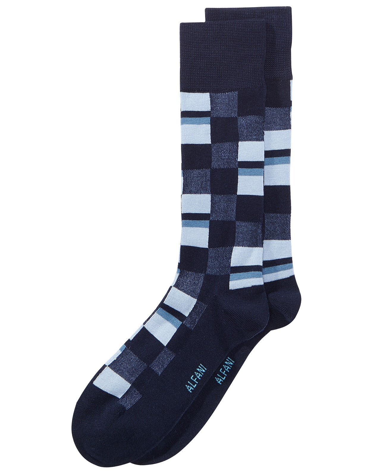 Alfatech Men's Colorblocked Crew Socks With Antimicrobial Silvadur Tech, 10-13