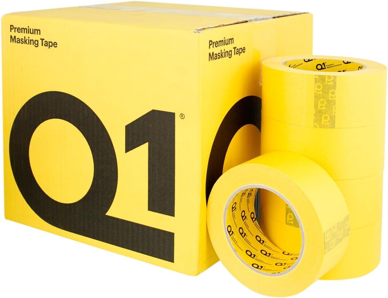 Q1 - 2 inch (48mm x 55m) Premium High Performance Automivite Yellow Masking Tape