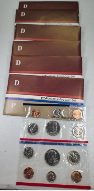 ☆1 Set from Lot☆ 1984 P D Uncirculated Coin Set