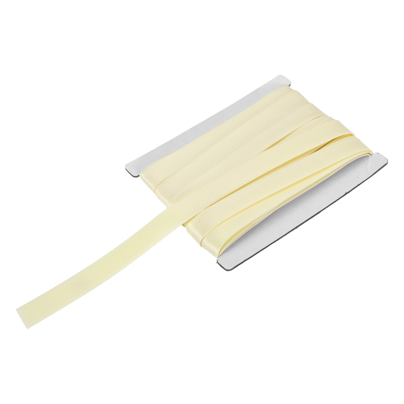 Double Fold Bias Tape 5/8 Inch x 6 Yards Satin Pre-fold Tape Beige White
