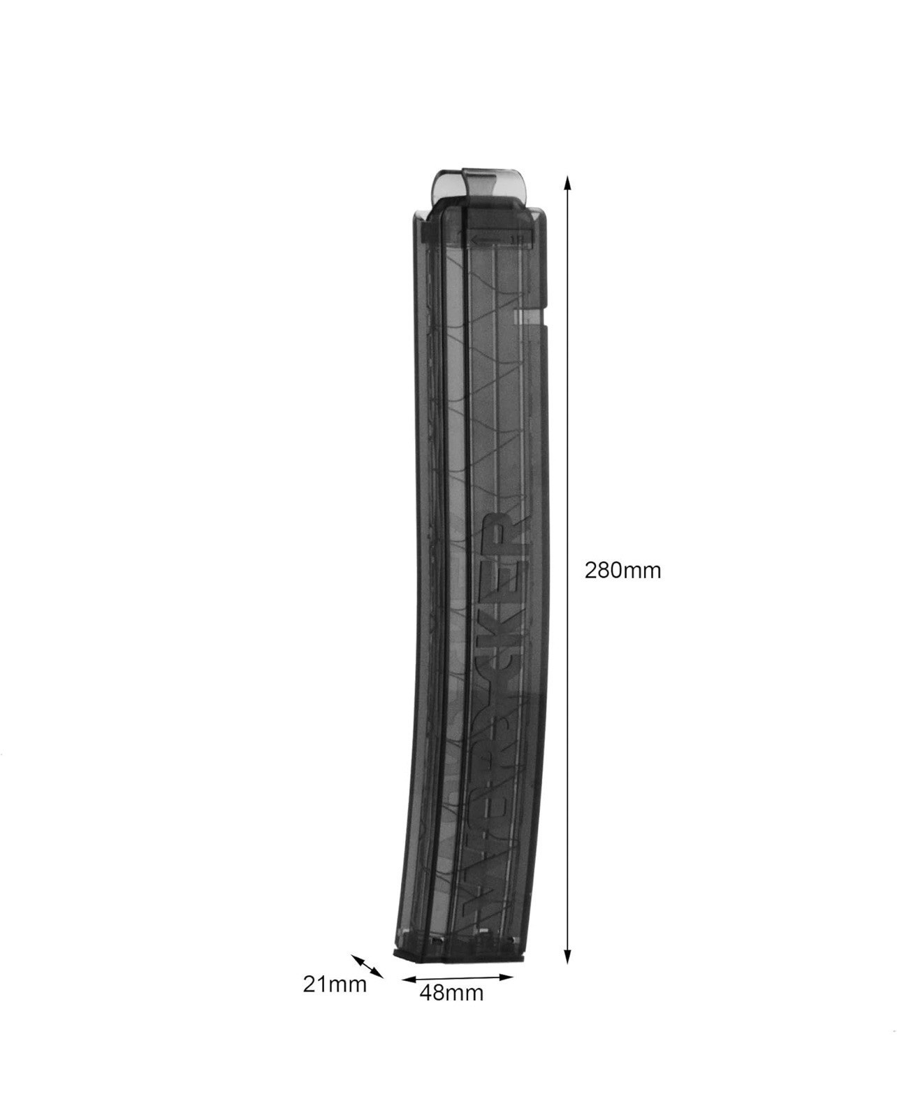 Worker 18-Round Talon Curved Short Dart Magazine for Dart Blasters Black