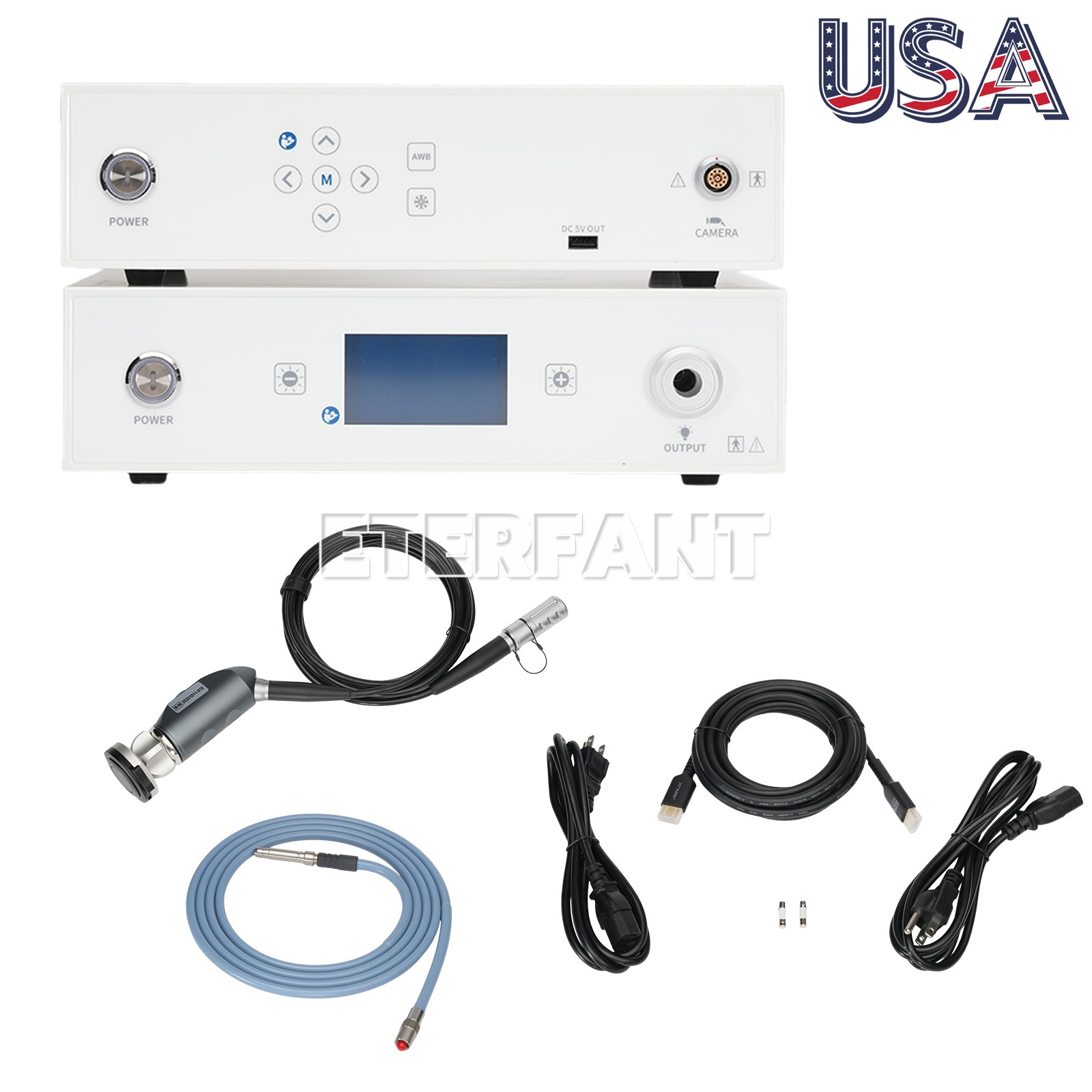Medical ENT Endoscope Laparoscopic Camera/USB Type Handle/Cold Light Source US