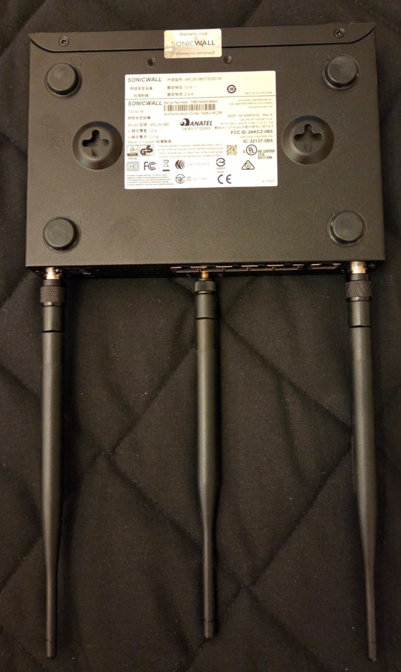 SonicWall TZ300 RJ-45 Firewall -TRANSFER READY - PRE-OWNED