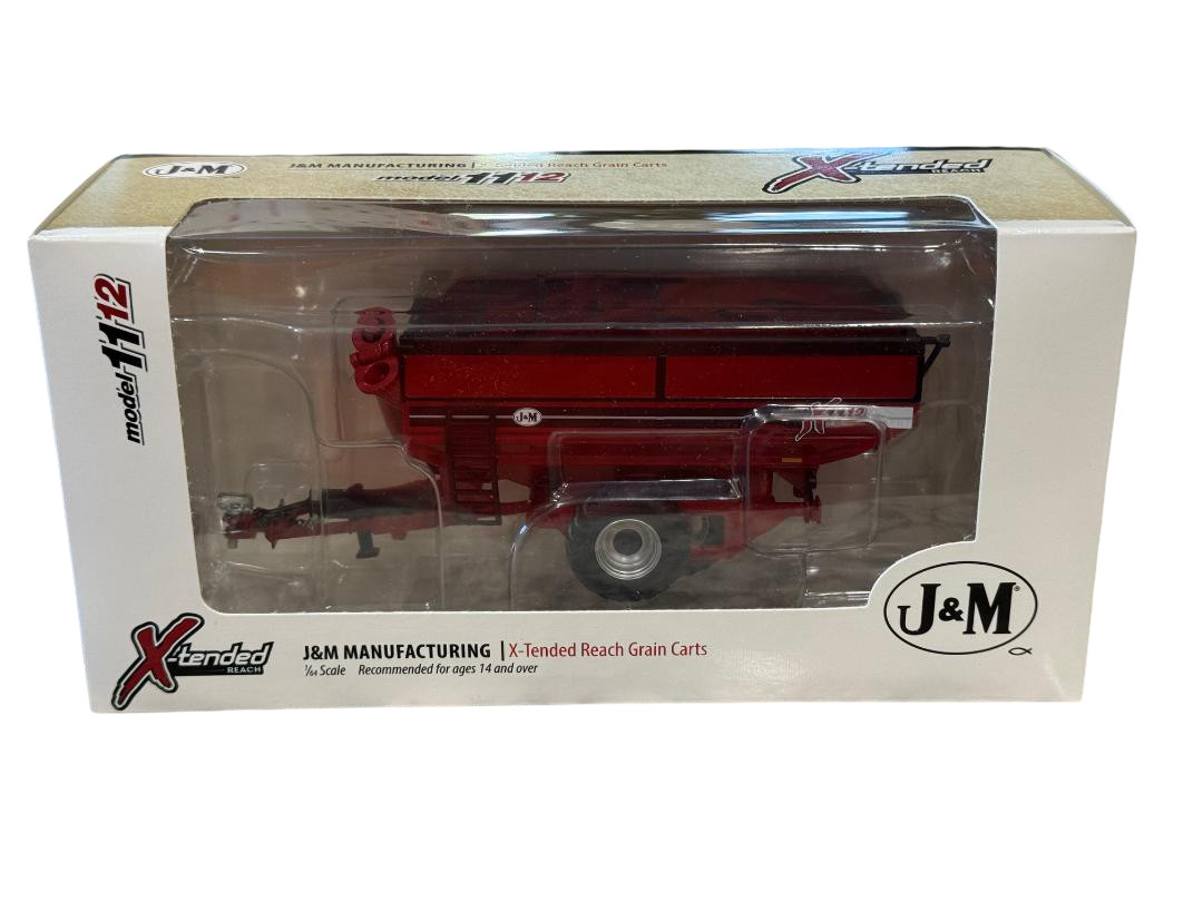 SpecCast J & M Model 1112 X-Tended Reach Grain Cart with Duals Red 1/64 JMM 033
