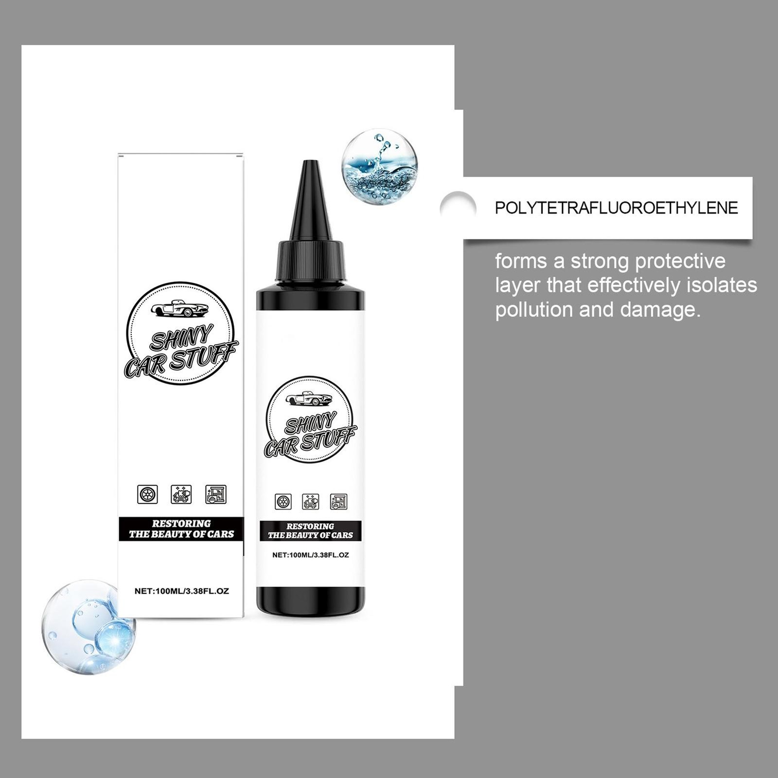 2 Pack Car Coating Agent UV Resistant Waterproof Long Lasting Paint Protection