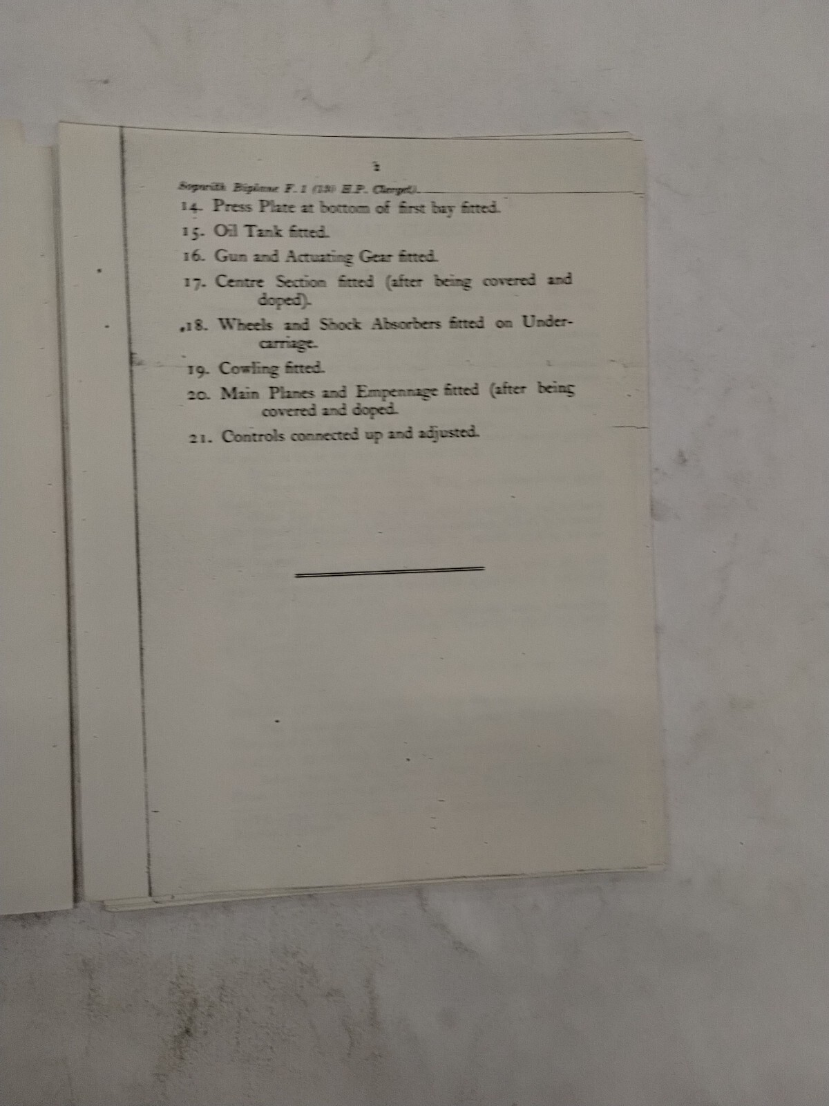 Sopwith Biplane F.I. (130 H.P. Clerget) Rigging Notes-Copy