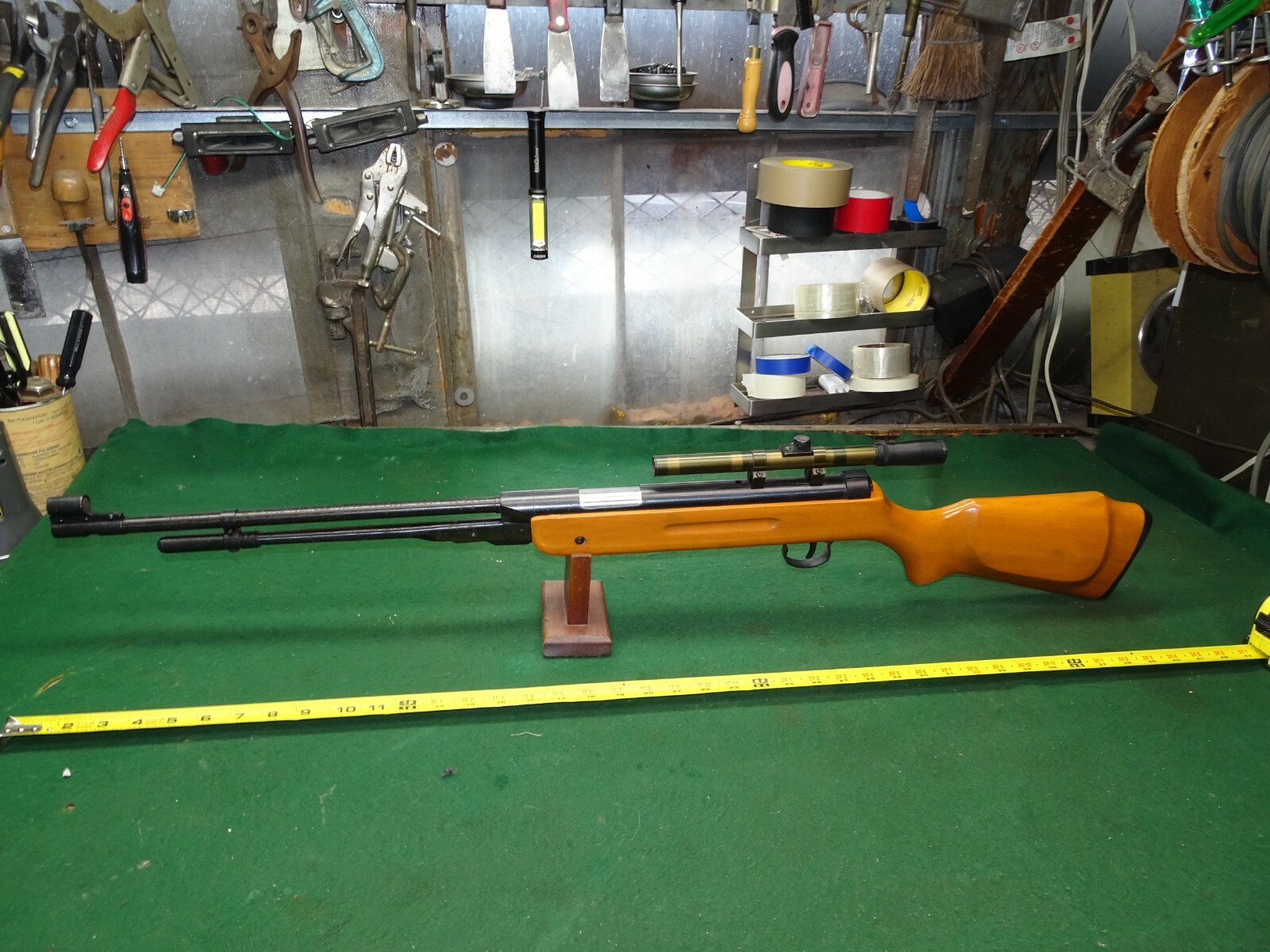 Vintage Shanghai China .177 Under leaver Air Rifle Pellet Wood Stock ~Crossman