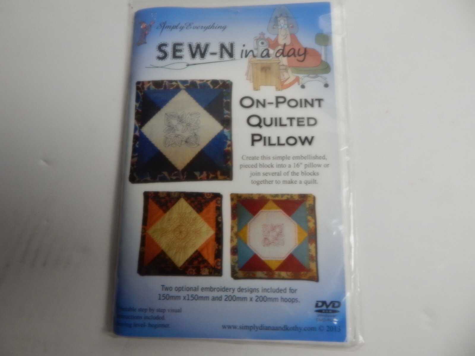 Sew- N in a Day On Point Quilted Pillow DVD Free Shipping