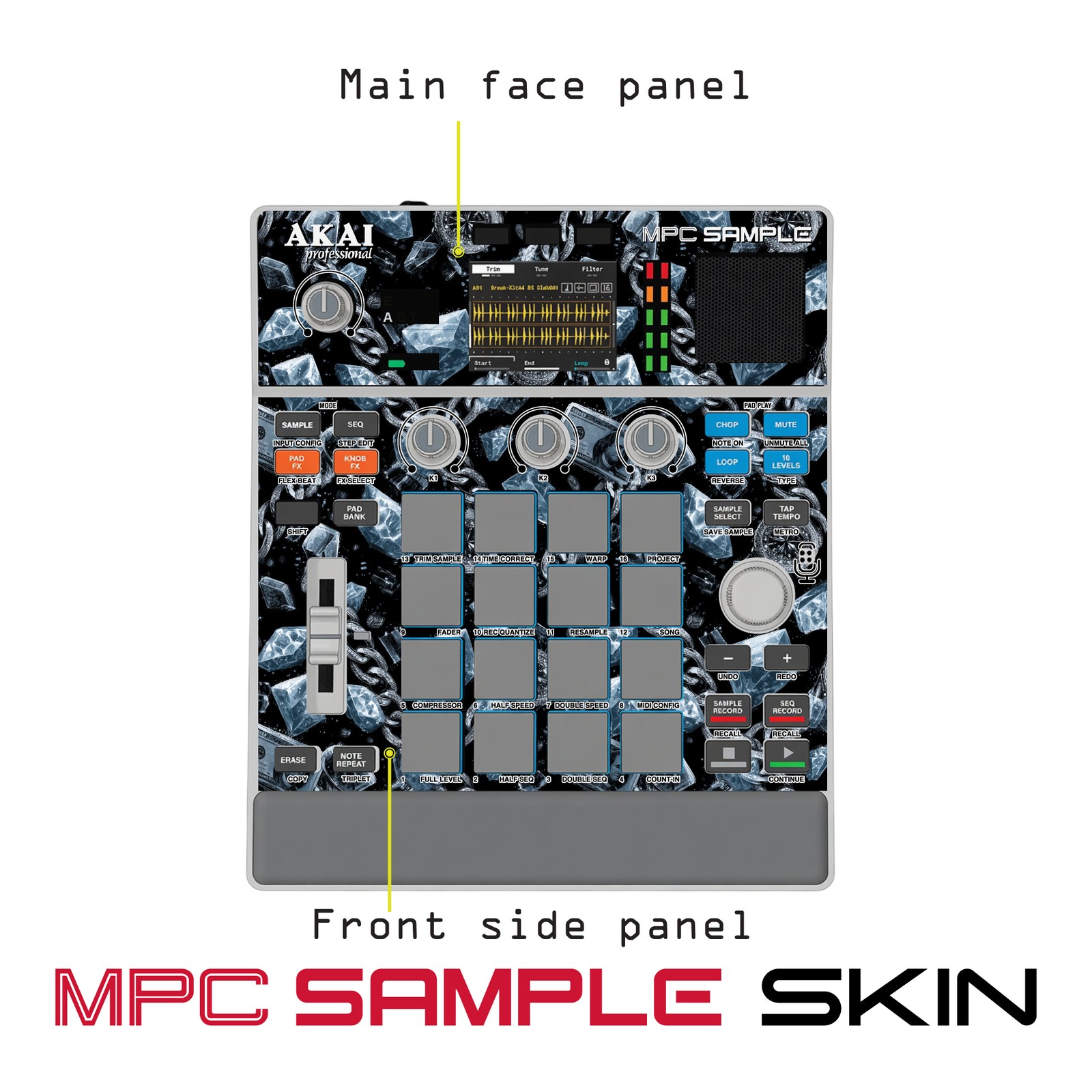 Akai MPC Sample Skin / Ice Diamond Chain