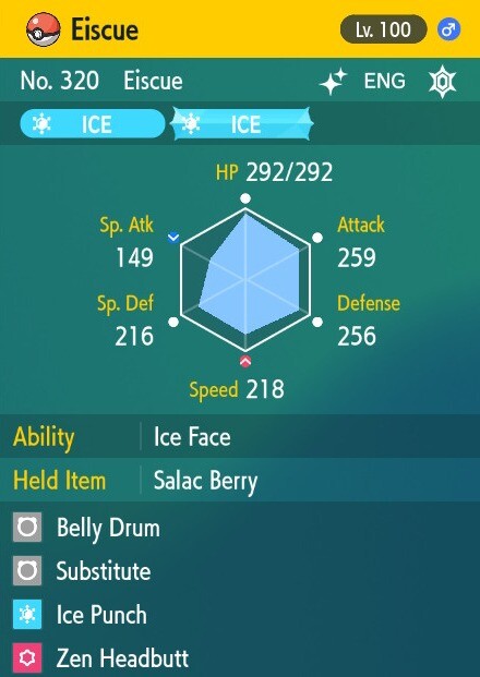 Pokemon Scarlet and Violet 6iv Shiny Max EV Eiscue