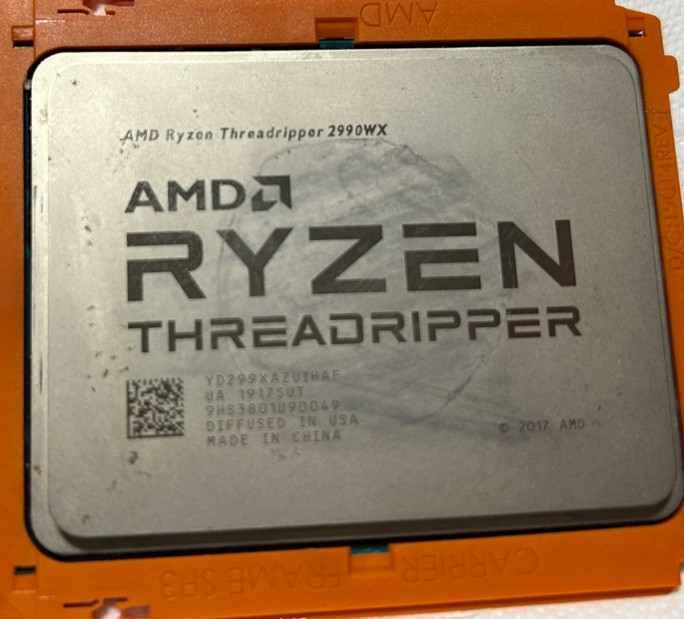 AMD Ryzen Threadripper 2990wx CPU 32 cores 64 threads 3.00ghz  250w processor