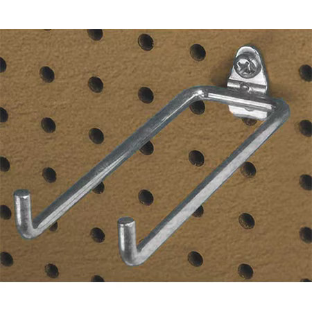 Triton Products 72618 5-3/4 In. Double Rod 80 Degree Bend Steel Pegboard Hook