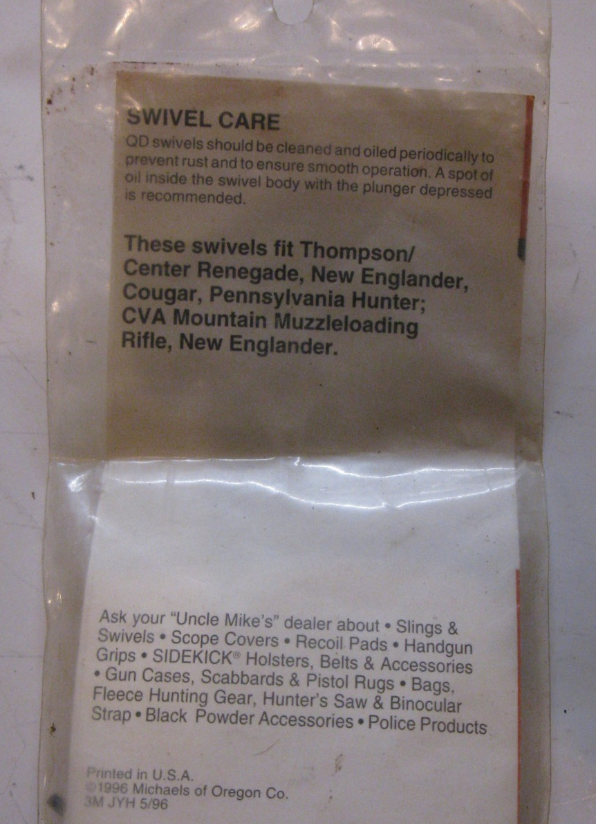 Muzzleloader Black Sling Swivels