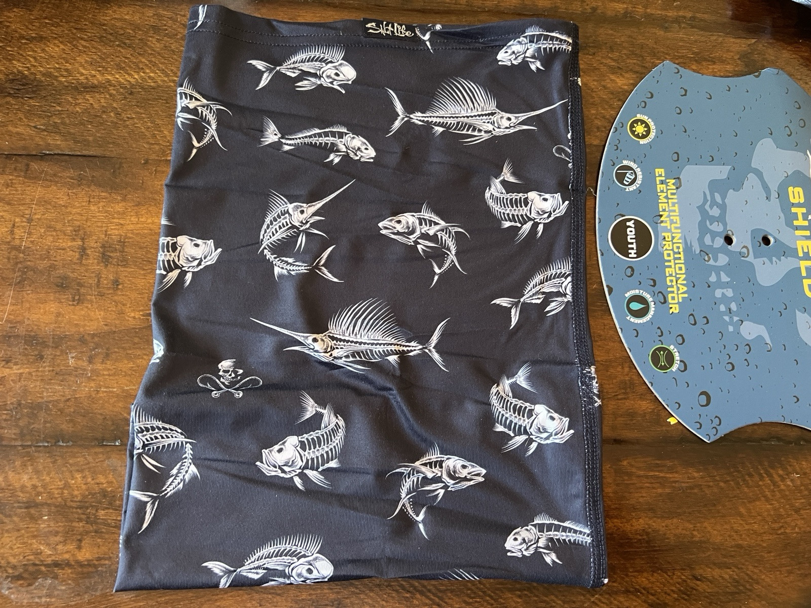 SALT LIFE Face Shield YOUTH Gaiter Caught Fish Sun UPF Protection SLX UVAPOR NEW