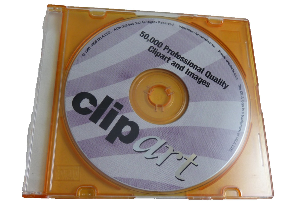Vintage 50,000 Professional Quality Clipart and Images ixla CD (c)1997-1990
