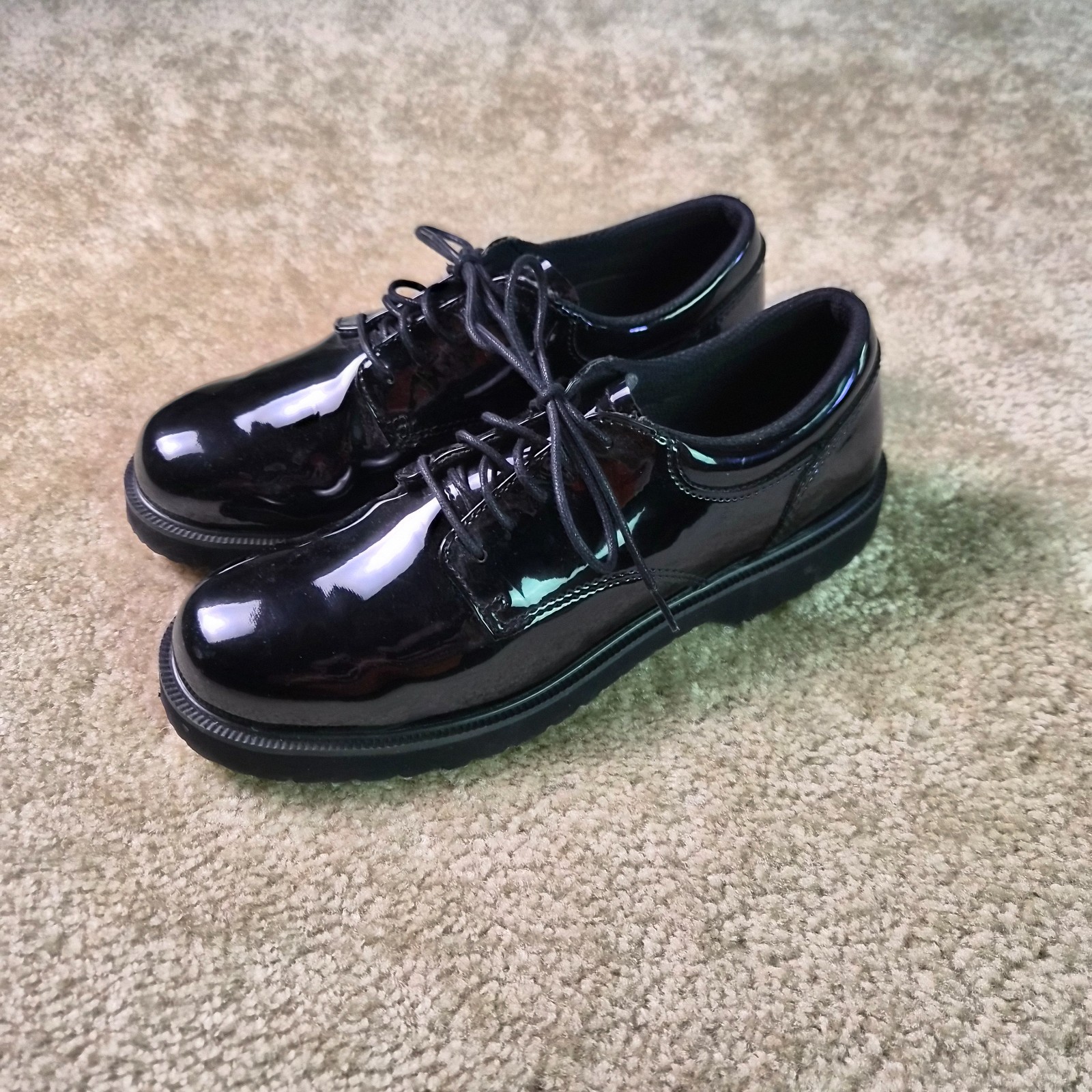 Bates Men’s Dress Shoes-High Gloss Duty Oxford Size 10 Black-E22141 Police/Fire