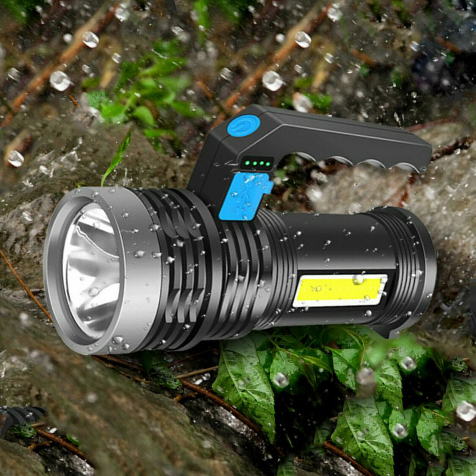 350000000 Lumen Super Bright LED Tactical Flashlight Rechargeable LED Work Light