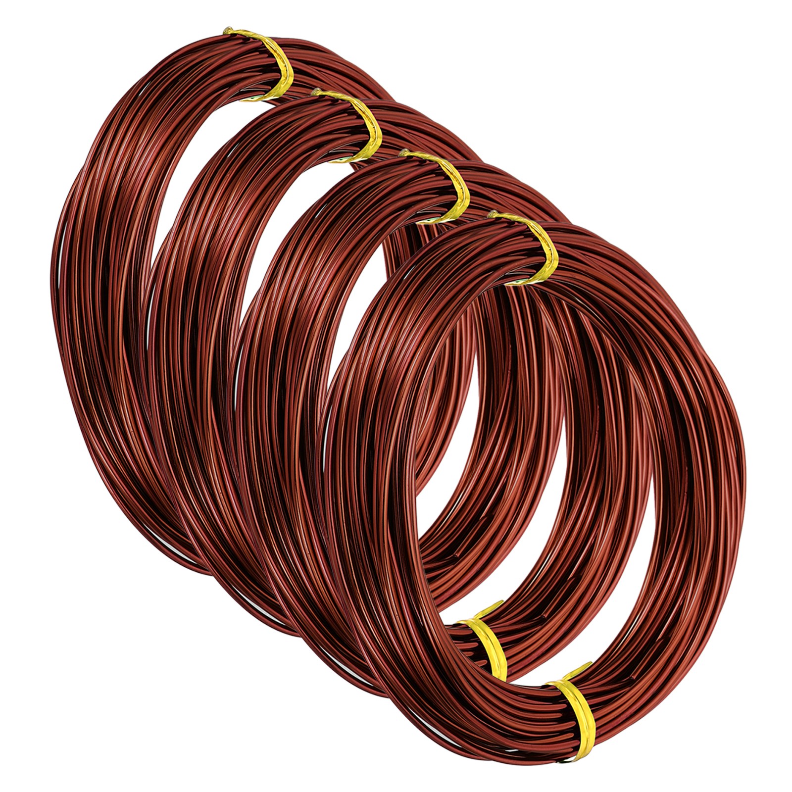 32.8ft Aluminum Wire, 4pcs Jewelry Craft Wire 1.5mm 14 Gauge Wire, Bronze