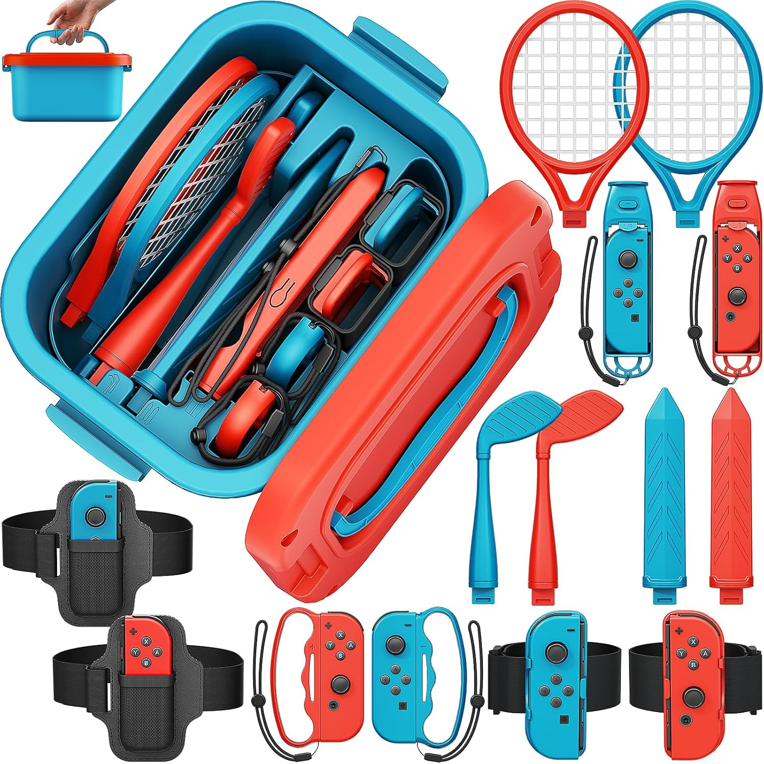 Deruitu Switch Sports Accessories Bundle Set, Switch 1 Sports Games Accessories