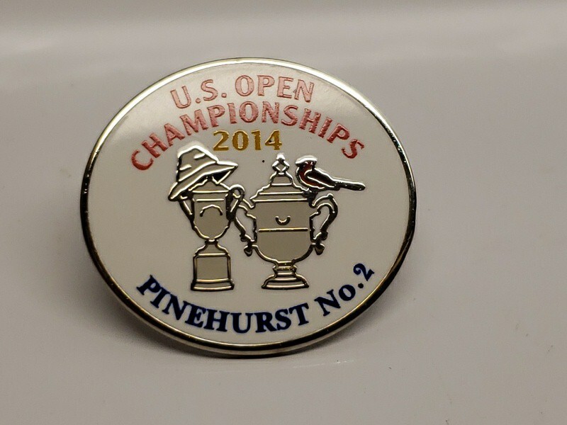2014 U.S. Open Championships Pinehurst Course No. 2 Lapel Pushback Pin Golf Cap