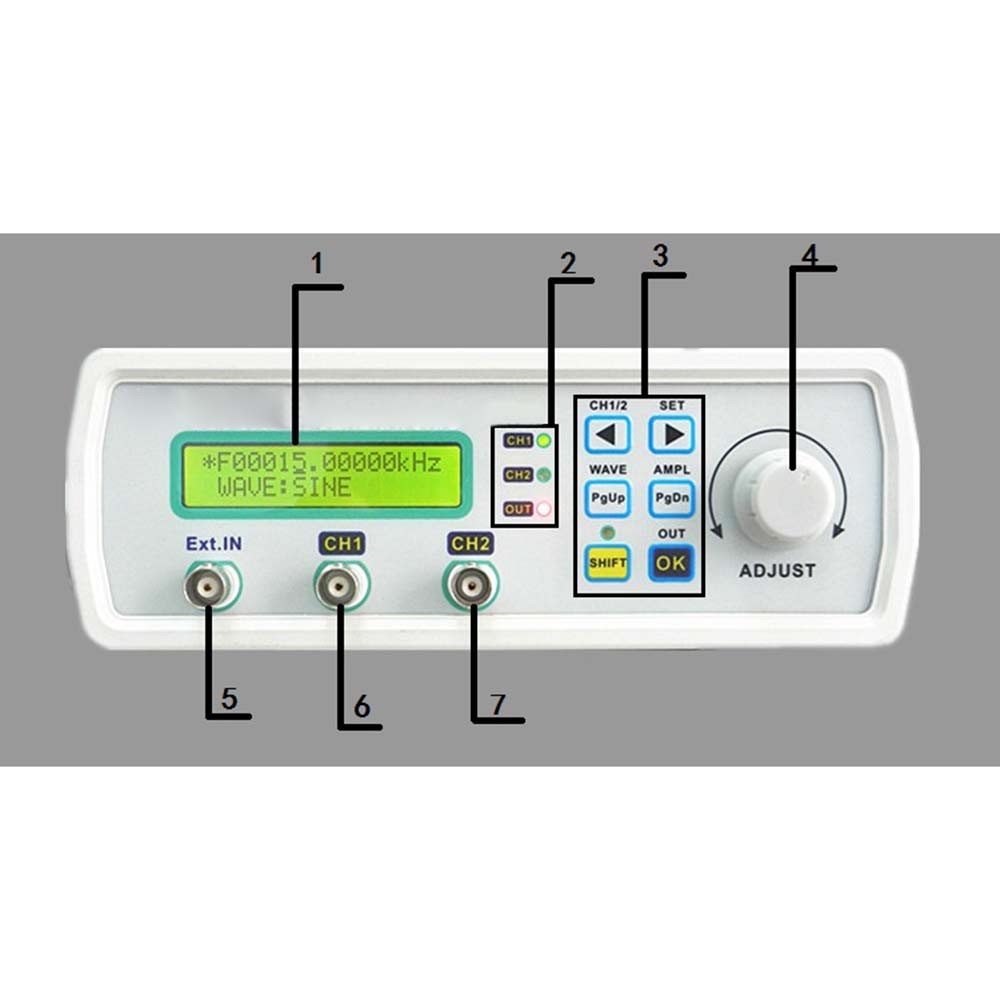 For MHS-3200A Signal Generator DDS Digital Control 2CH Frequency Meter