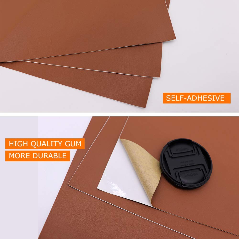 Leather Repair Patch for Drivers Seats Jackets 3 Pieces Self Adhesive Couch Kit