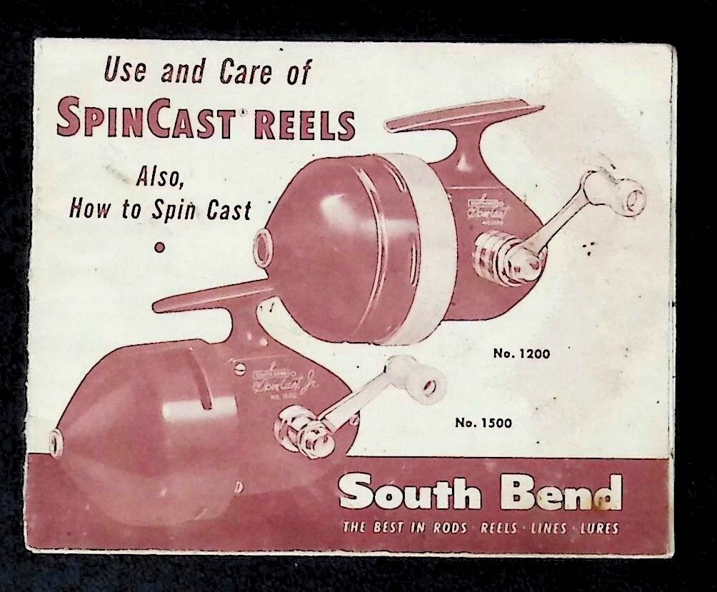 South Bend Spincast Reel Manual Parts List Old Fishing Reels