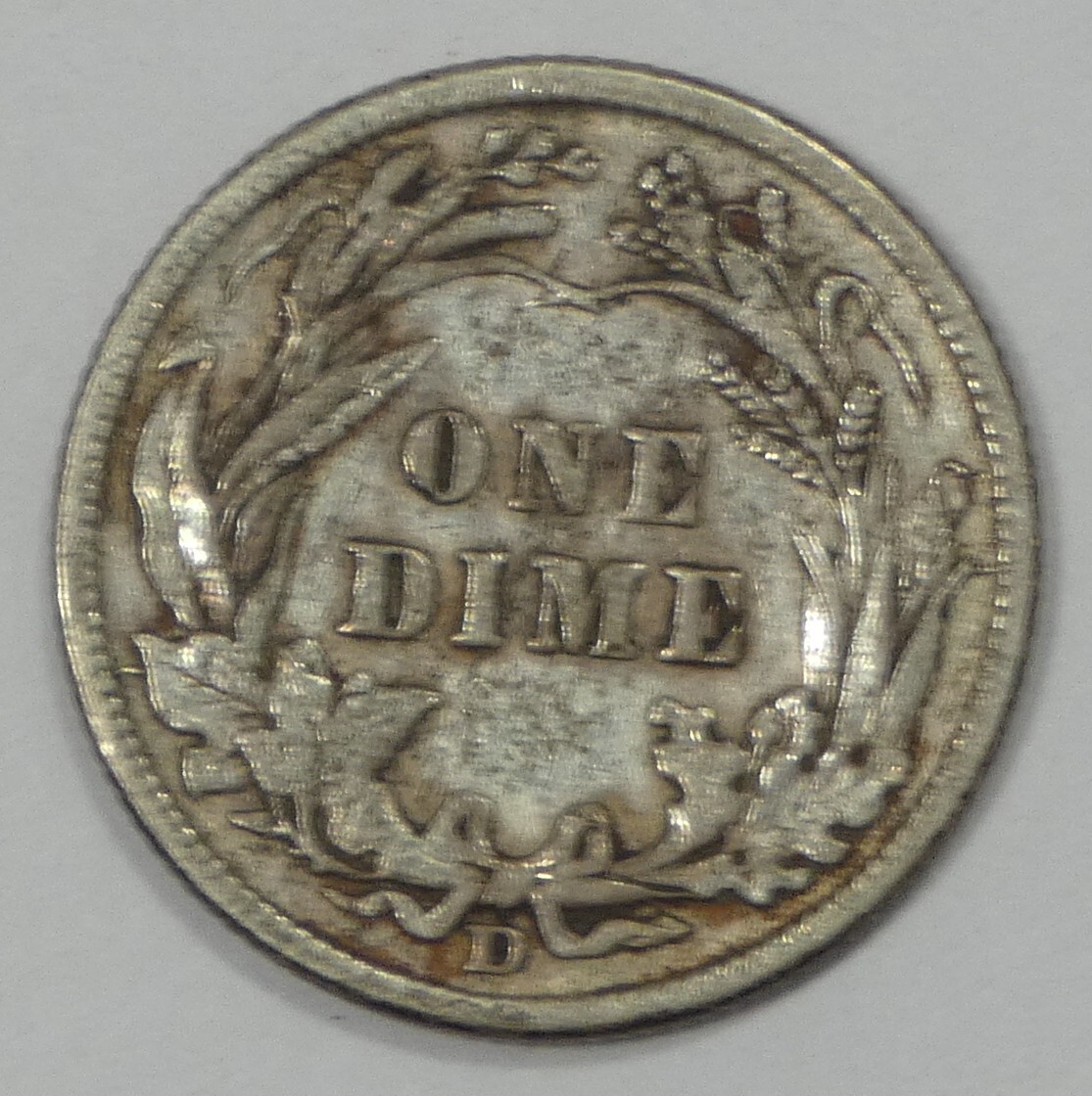 1911-D Barber Dime EXTRA FINE Silver 10c ~ Surface Marks
