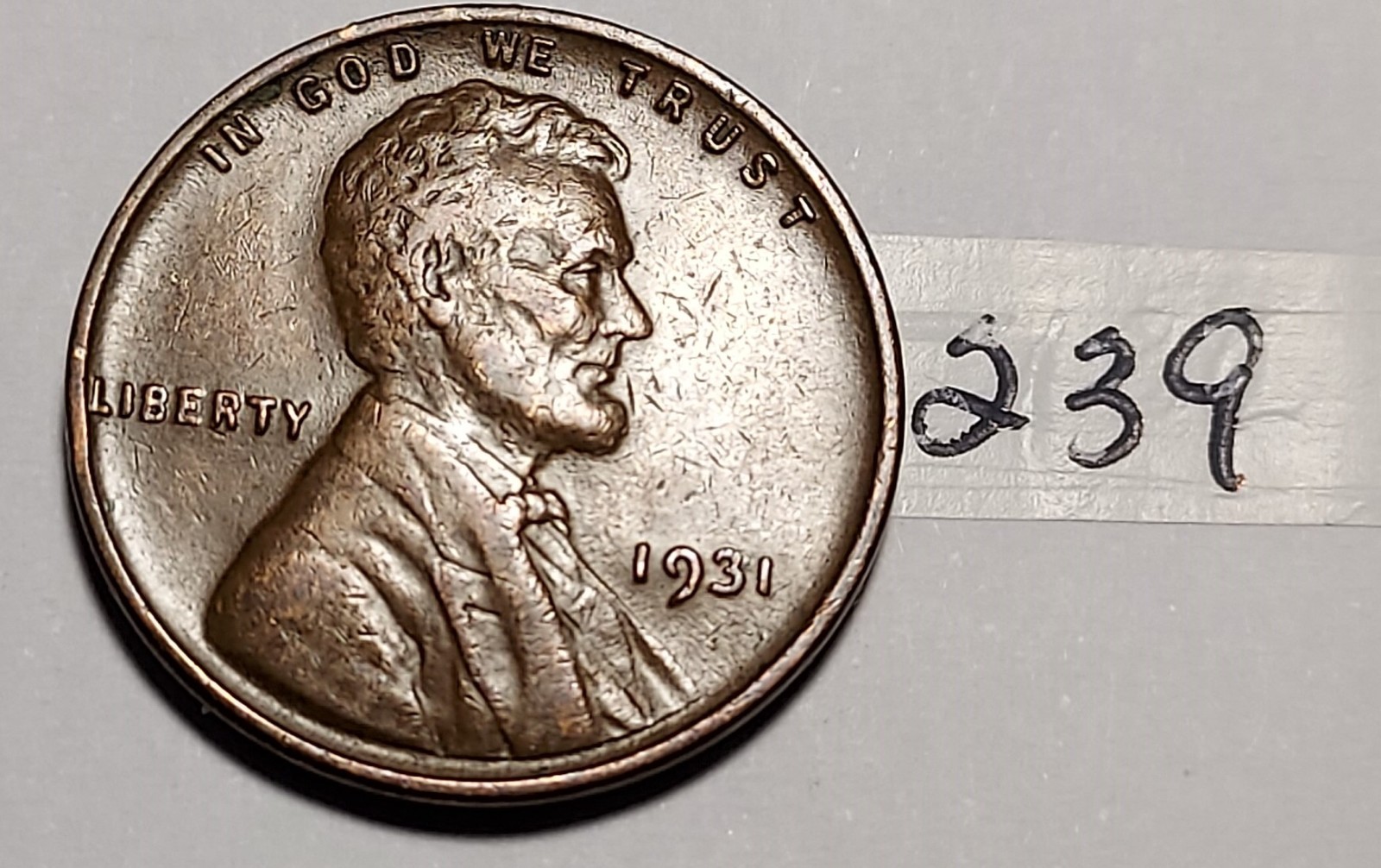 1931 Lincoln Wheat Cent VERY FINE #239