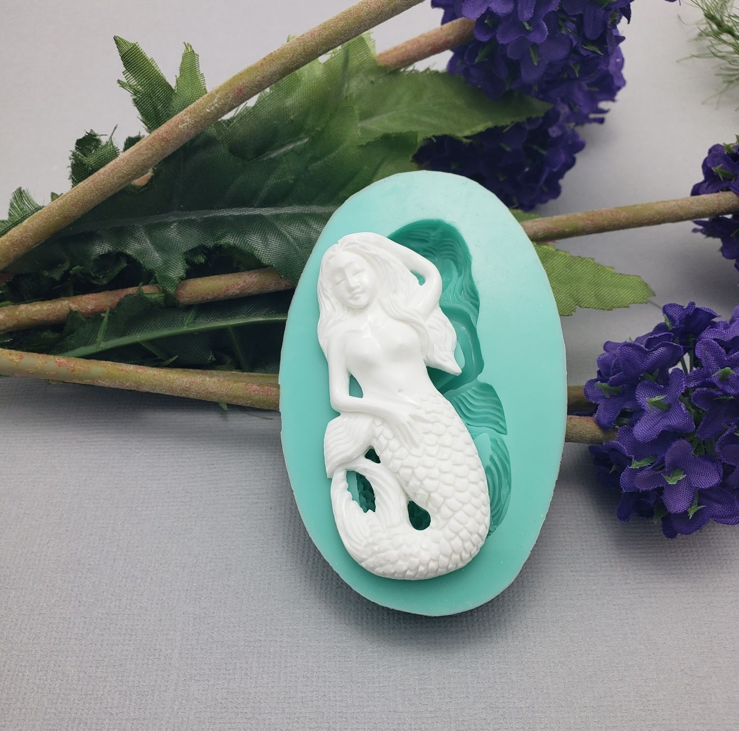 Silicone Mold Mermaid Jewelry Making Resin Polymer Clay.