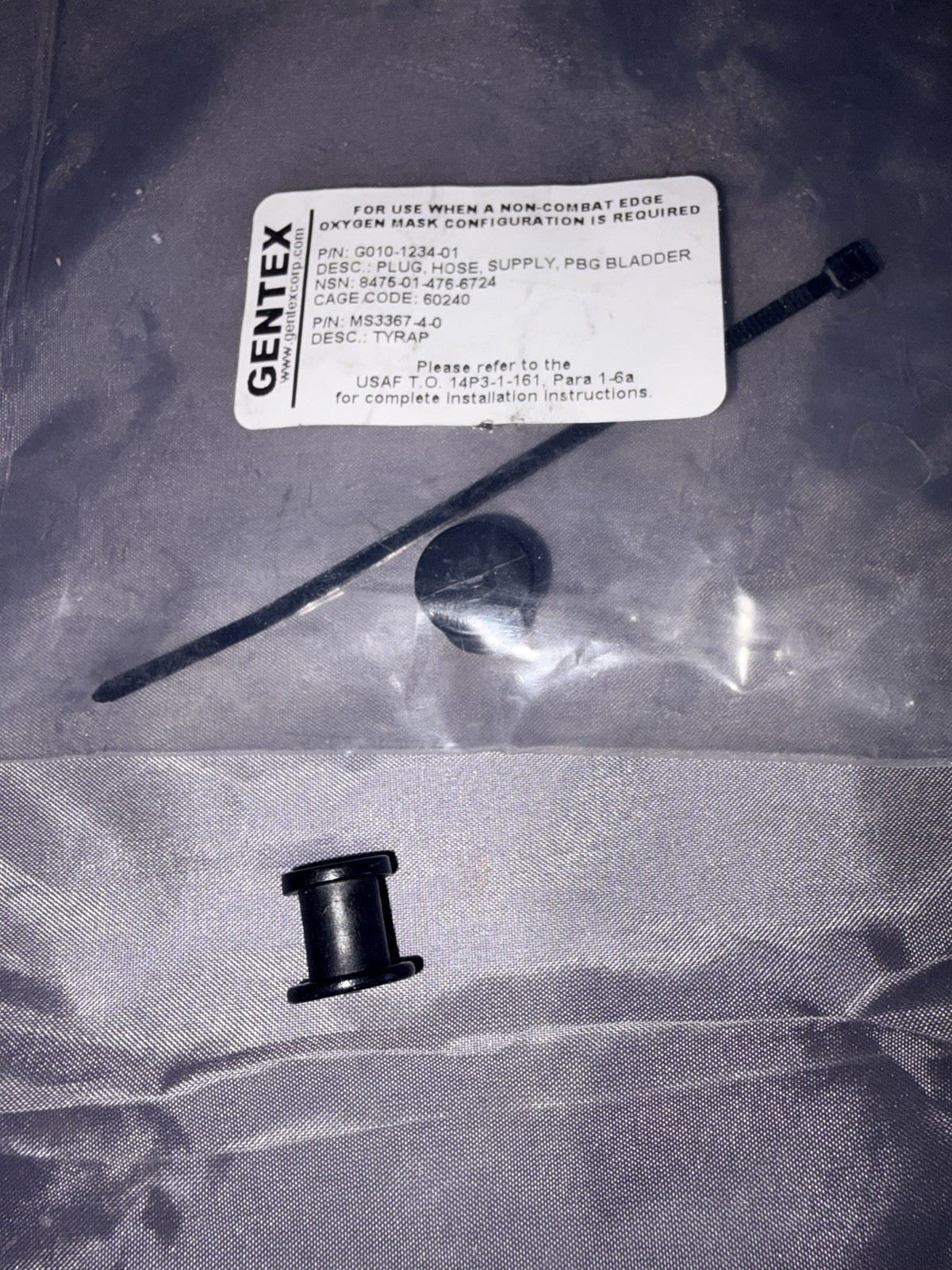 PBG Bladder Plug Gentex HGU