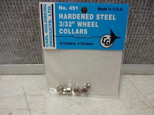 Carl Goldberg 3/32" Hardened Steel 491 RC Plane Wheel Collars USA Made