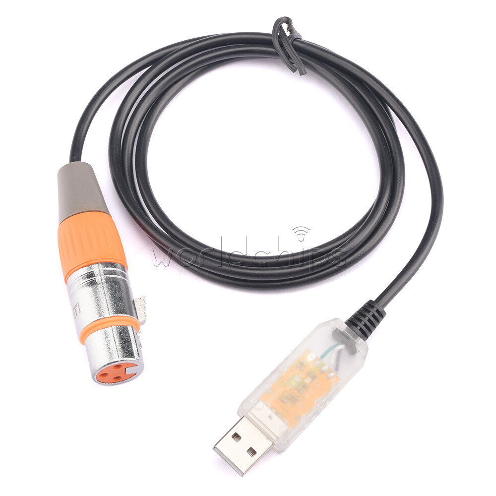 DMX512 Controller Dimmer DMX USB to DMX Interface Adapter Cable Stage Light PC