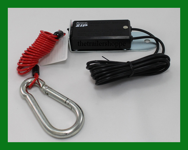 Fastway Zip 4'  Electric Emergency Trailer Brakeaway Pin & Coiled Cable Assembly