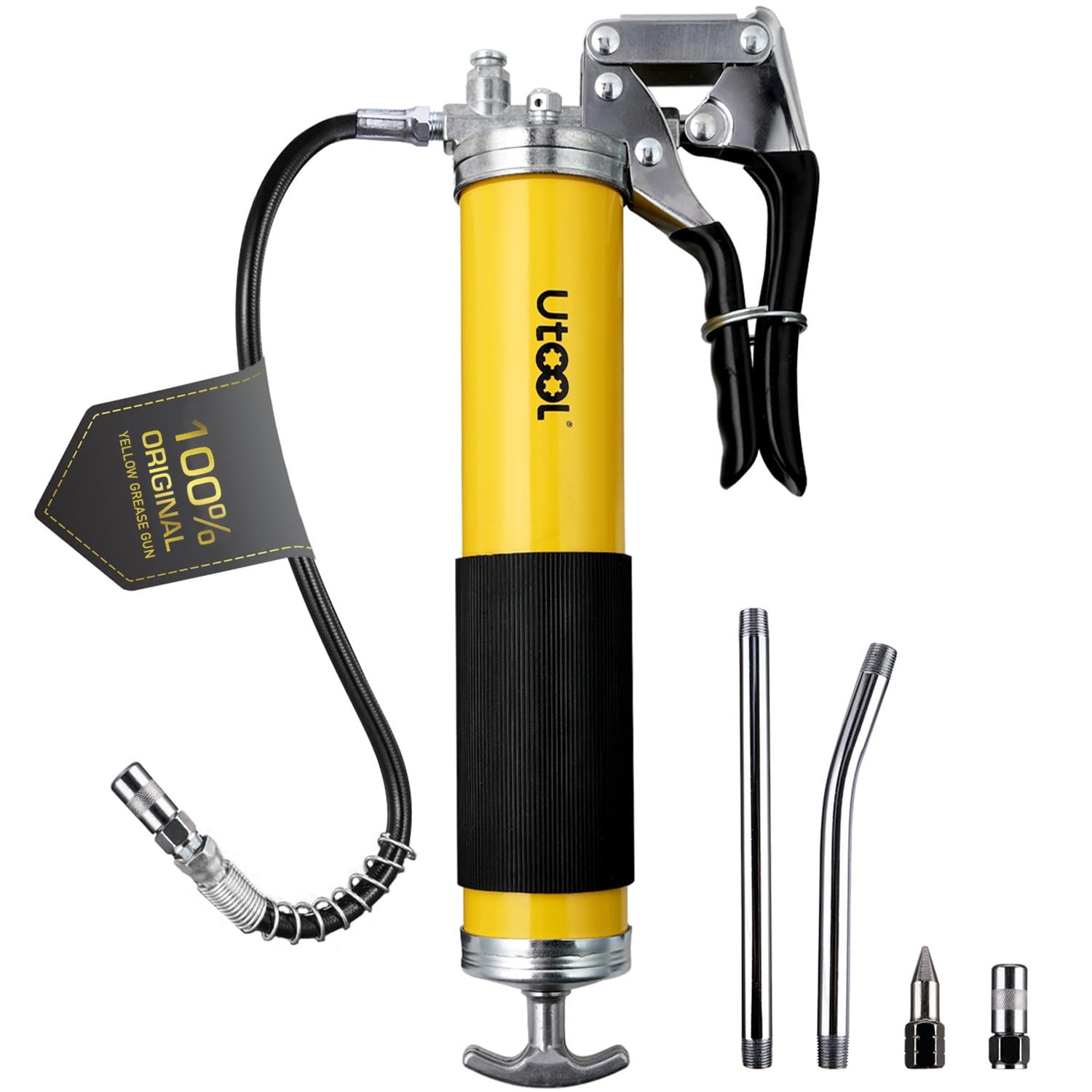 UTOOL Grease Gun, 8000 PSI Heavy Duty Pistol Grip Grease Gun Kit with 14 oz C...