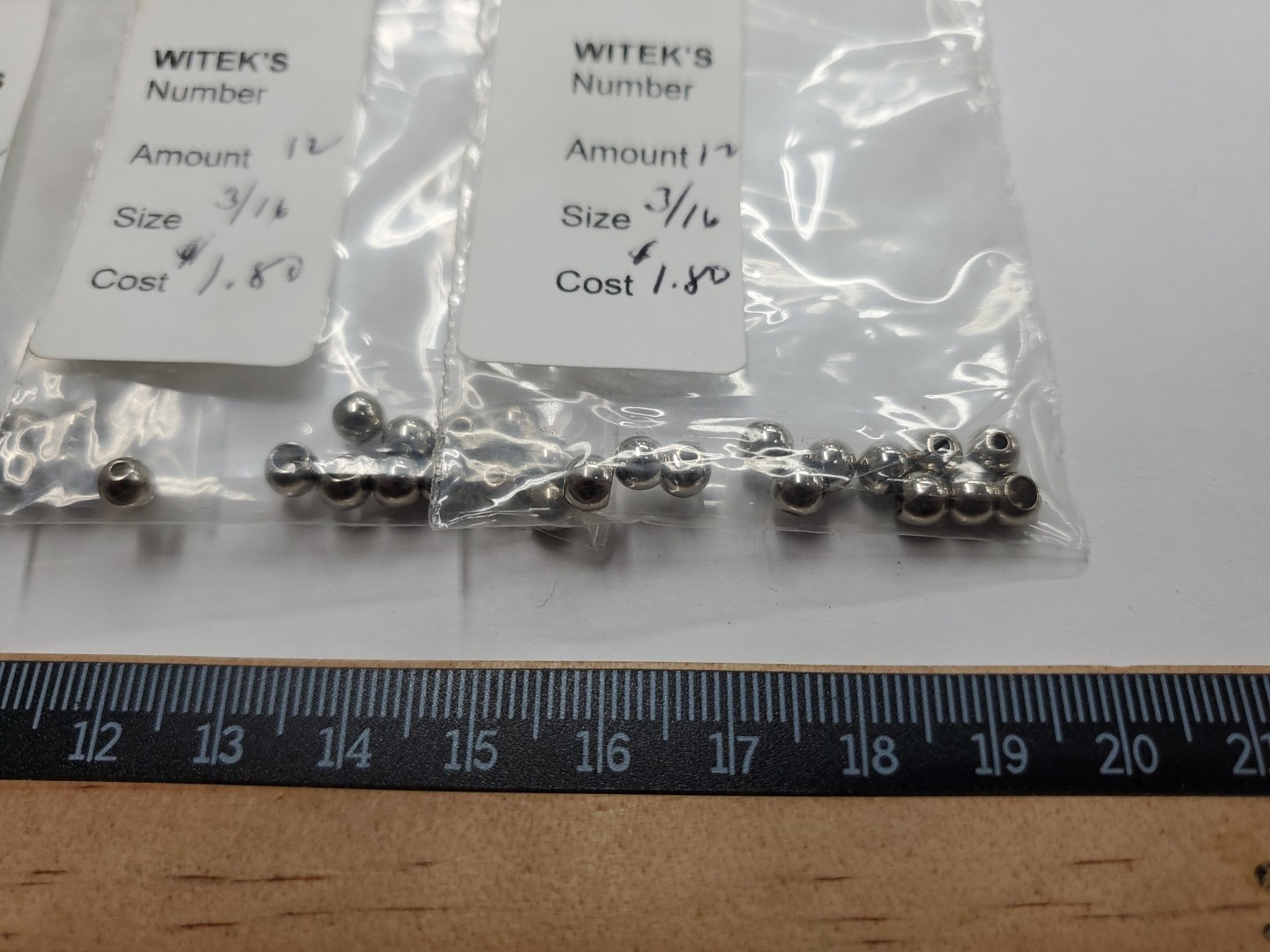 60 pcs. Nickle Beadhead 3/16" Fly Tying Material - New