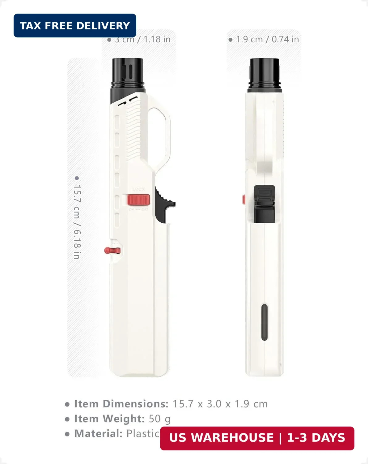 5 Pack Butane Torch Lighter, Refillable Windproof Lighters Bulk Multicolor for C