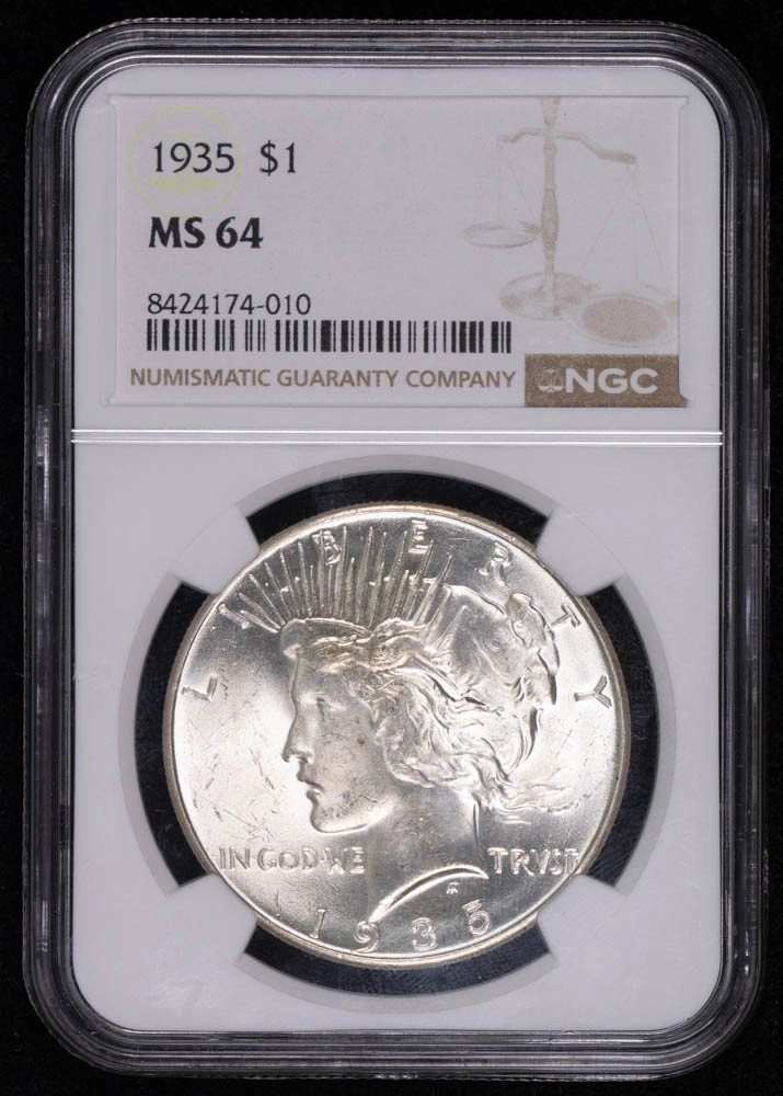 1935 Peace Silver Dollar NGC MS-64