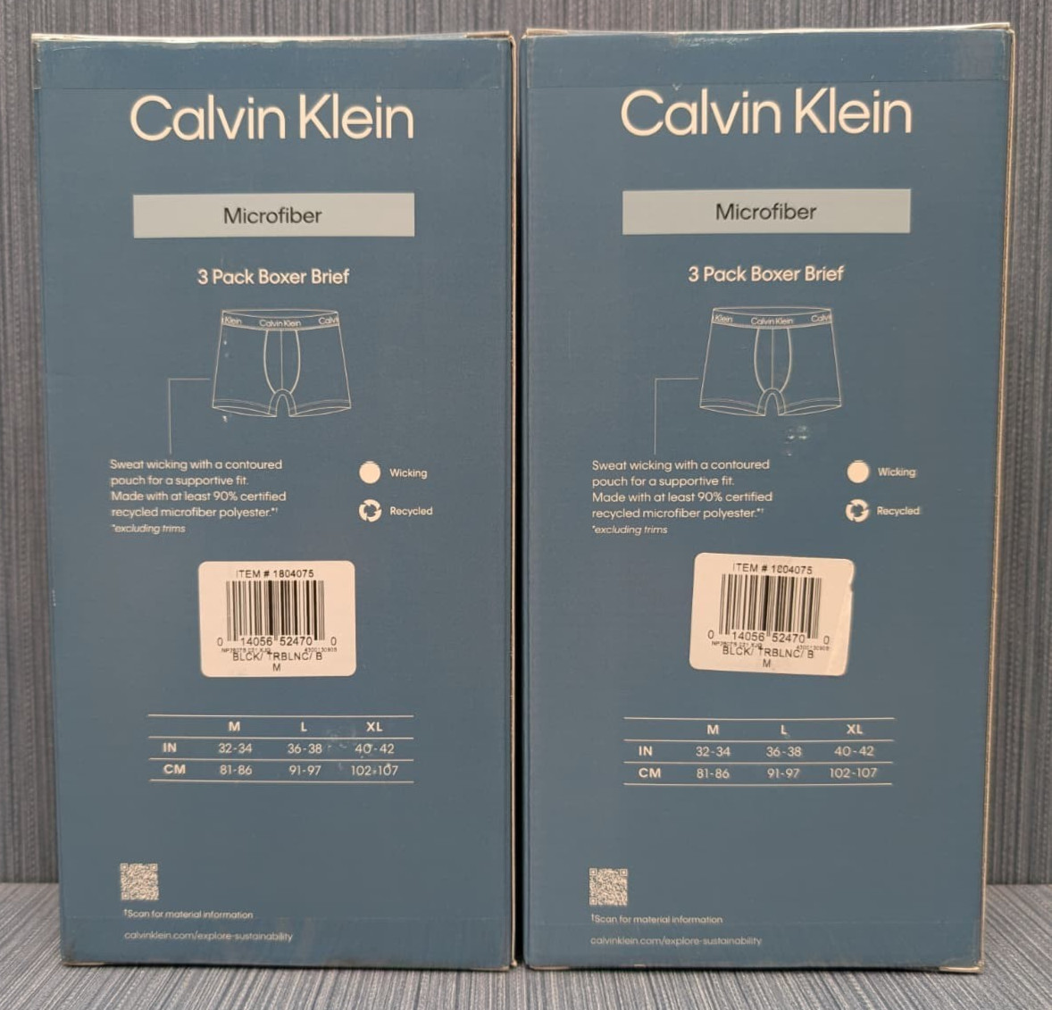 6 Pack x Calvin Klein Microfiber Boxer Brief Medium Size