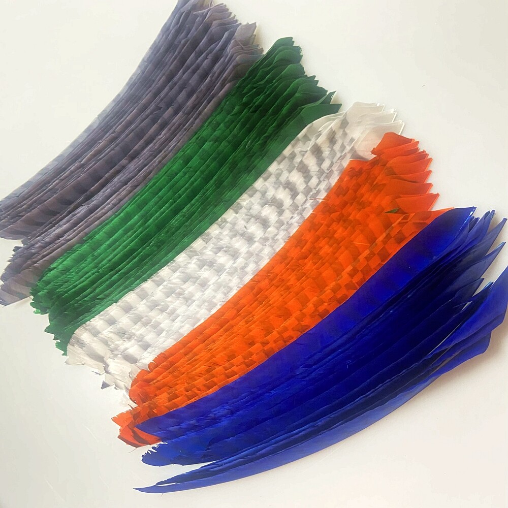 200PCS Full length 7-9in Archery Arrow Feathers Fletches Fletching RW LW Striped