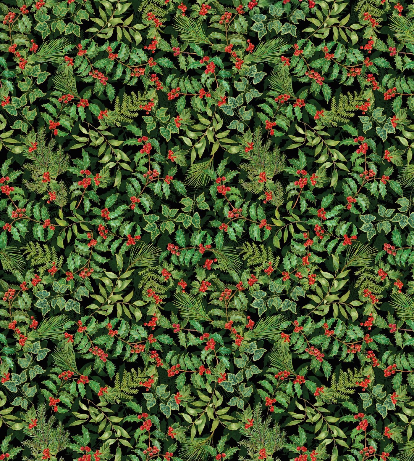 Christmas Musical Black Holly & Berries