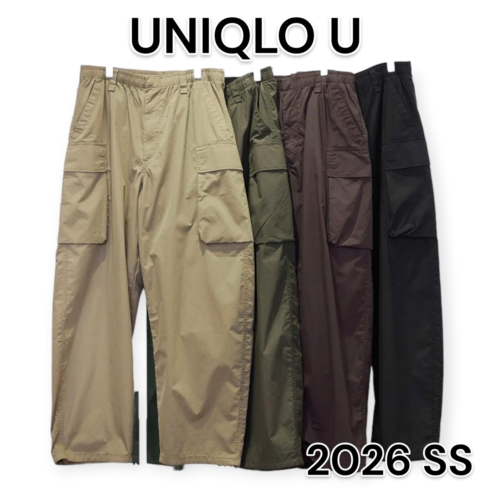 UNIQLO U Wide-fit cargo pants XS-4XL Unisex 482883 Japan New 2026 SS