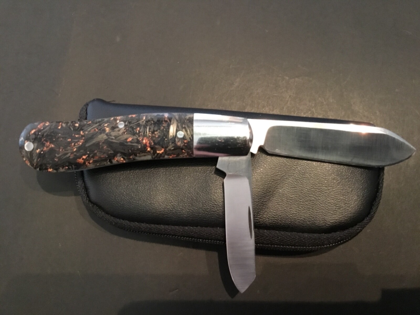 Custom Kirilov Custom Knives “Mars” 2 Blade Slipjoint Folder Folding Knife