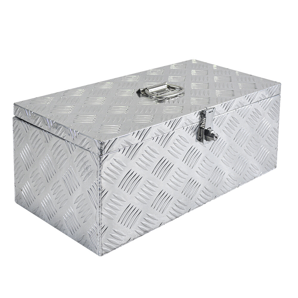 23"X11"X10" Aluminum Toolbox Trailer Tongue Tool Box for Pickup Truck Bed RV ATV
